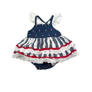 Love & Grow Clothing Co. Stars & Stripes Bubble Romper Dress